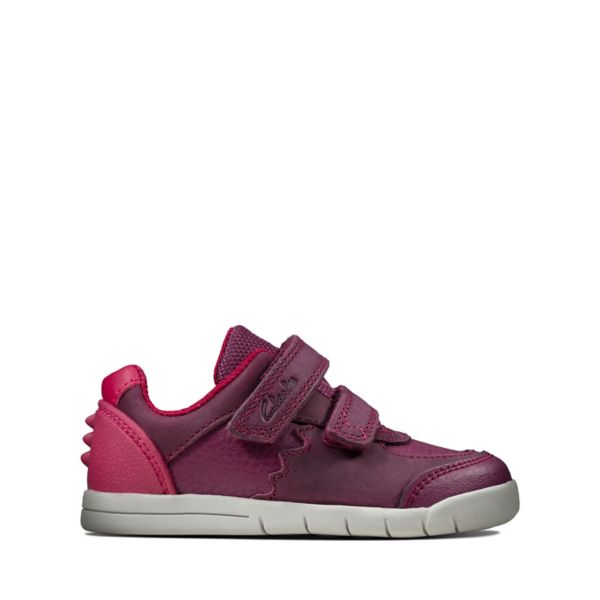 Clarks Girls Rex Quest Toddler Casual Shoes Berry Combi | CA-865731